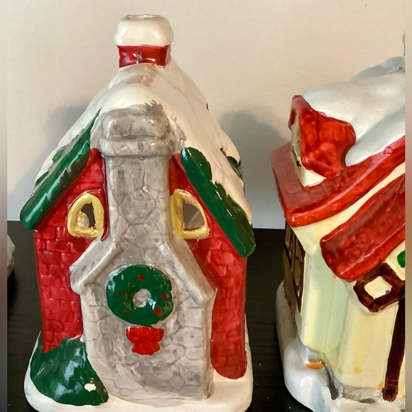 Vintage 2 JSNY Christmas Village Santa’s Workshop And VillageHouse Candle Holder - Picture 4 of 7